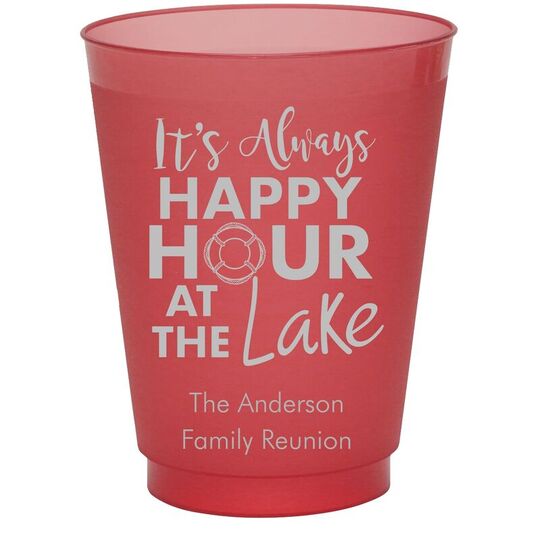 Happy Hour at the Lake Colored Shatterproof Cups